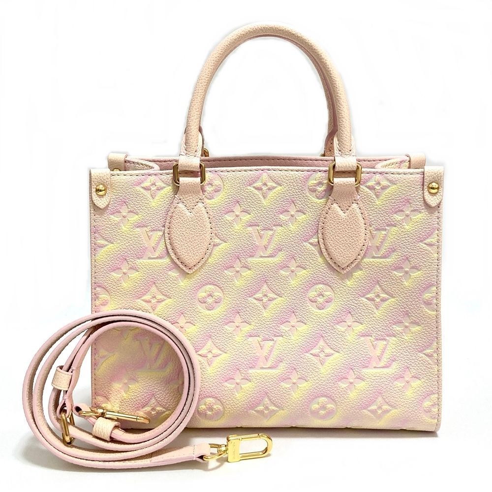 Tote Bag On The Go Specification Monogram Implant Light Pink Yellow PM 2way